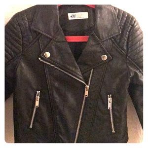 Girls faux leather jacket, size 8-9yrs old